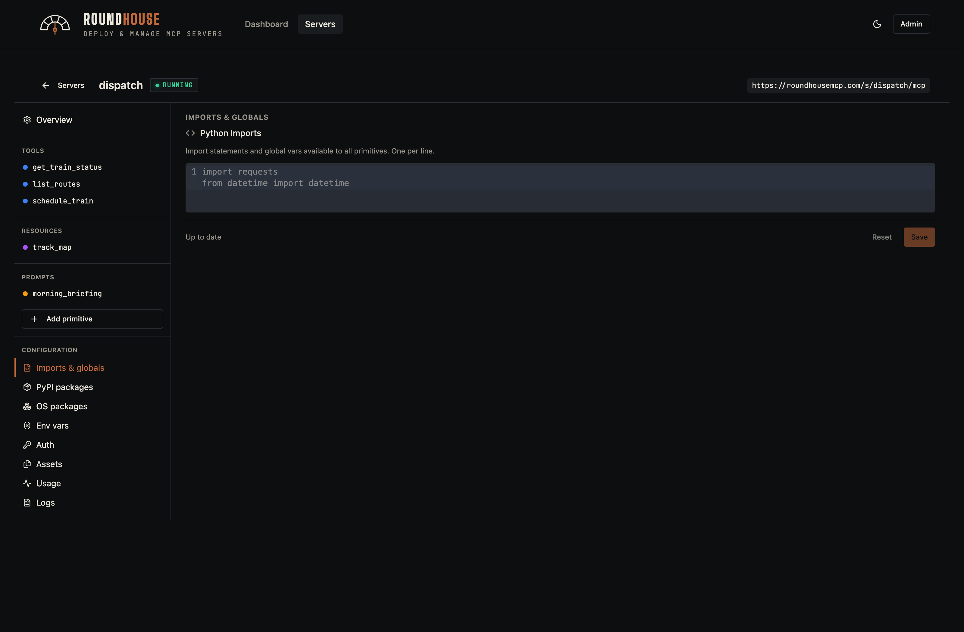Editor — imports